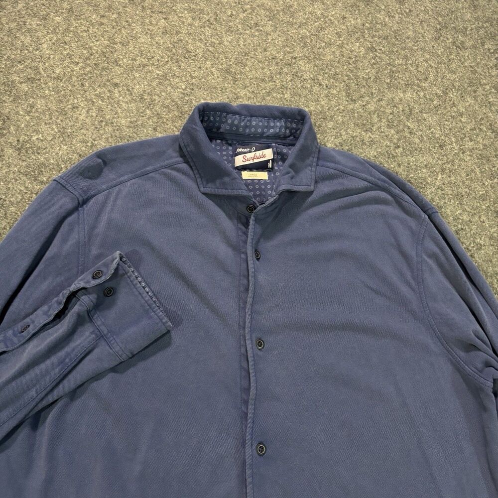 Johnnie O Button Shirt Mens Large Surfside Long Sleeve Blue
